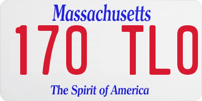 MA license plate 170TL0