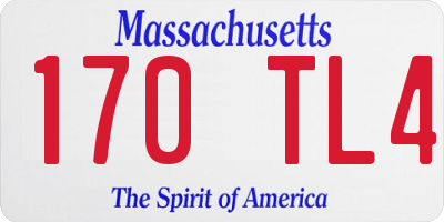 MA license plate 170TL4