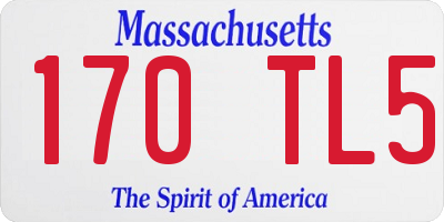 MA license plate 170TL5