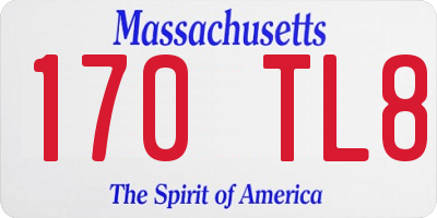 MA license plate 170TL8