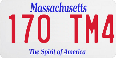 MA license plate 170TM4