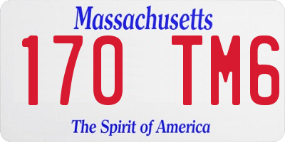 MA license plate 170TM6