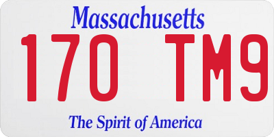 MA license plate 170TM9