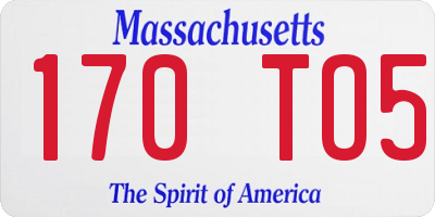 MA license plate 170TO5