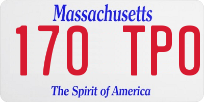 MA license plate 170TP0