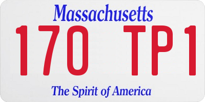 MA license plate 170TP1