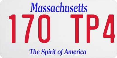MA license plate 170TP4