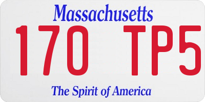 MA license plate 170TP5