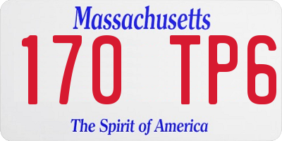 MA license plate 170TP6