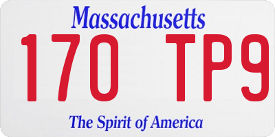 MA license plate 170TP9