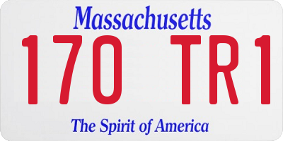 MA license plate 170TR1