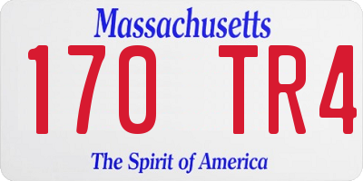 MA license plate 170TR4