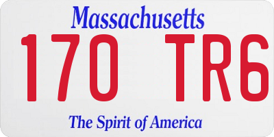 MA license plate 170TR6