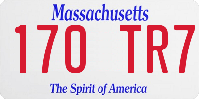 MA license plate 170TR7