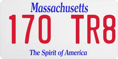 MA license plate 170TR8