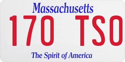 MA license plate 170TS0