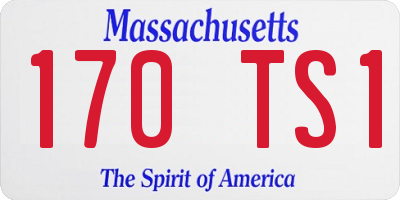 MA license plate 170TS1