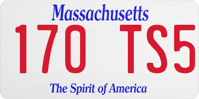 MA license plate 170TS5