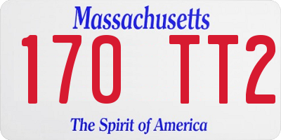 MA license plate 170TT2