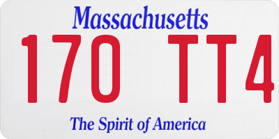 MA license plate 170TT4
