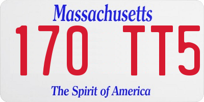 MA license plate 170TT5