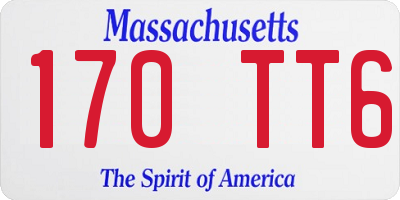 MA license plate 170TT6