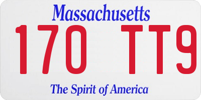 MA license plate 170TT9