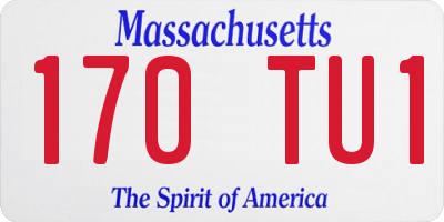 MA license plate 170TU1