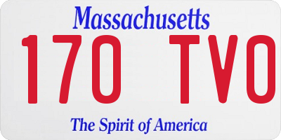 MA license plate 170TV0