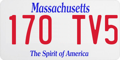 MA license plate 170TV5