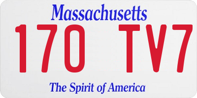 MA license plate 170TV7