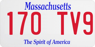 MA license plate 170TV9