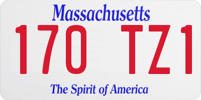MA license plate 170TZ1