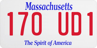 MA license plate 170UD1