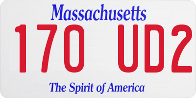 MA license plate 170UD2