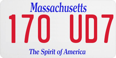 MA license plate 170UD7