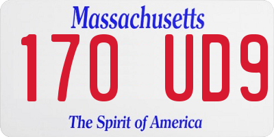 MA license plate 170UD9