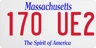 MA license plate 170UE2