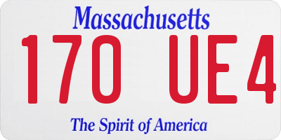 MA license plate 170UE4