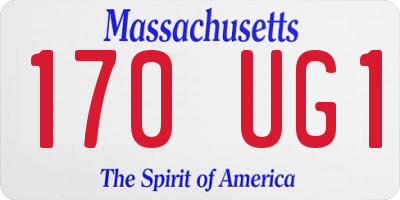 MA license plate 170UG1