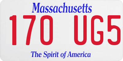 MA license plate 170UG5