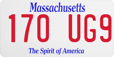 MA license plate 170UG9