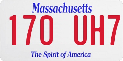 MA license plate 170UH7