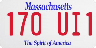 MA license plate 170UI1