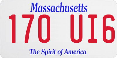 MA license plate 170UI6