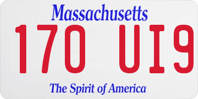 MA license plate 170UI9