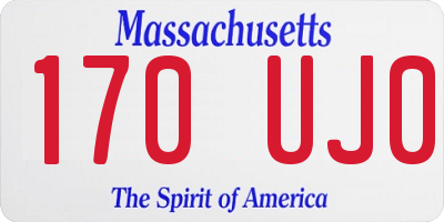 MA license plate 170UJ0