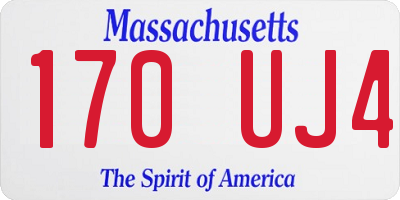 MA license plate 170UJ4