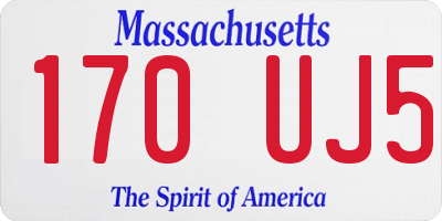 MA license plate 170UJ5