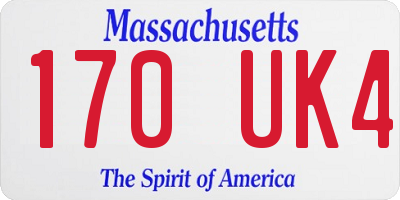 MA license plate 170UK4